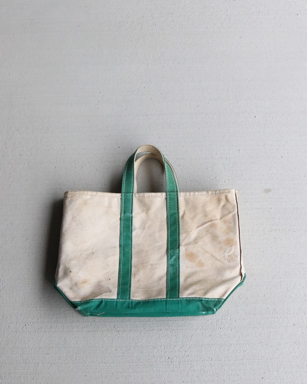 Vintage 80s Green L.L.Bean Canvas Tote (S)