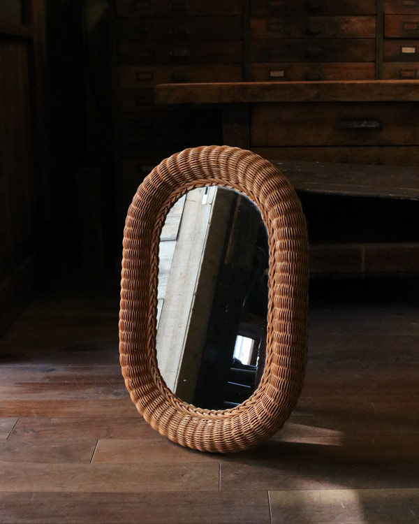 Rattan Frame Mirror｜籐製フレームミラー