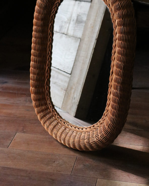 Rattan Frame Mirror｜籐製フレームミラー