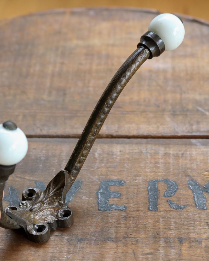 c.1930s Double Wall Hook with Porcelain Knobs｜1930年代頃 ダブル