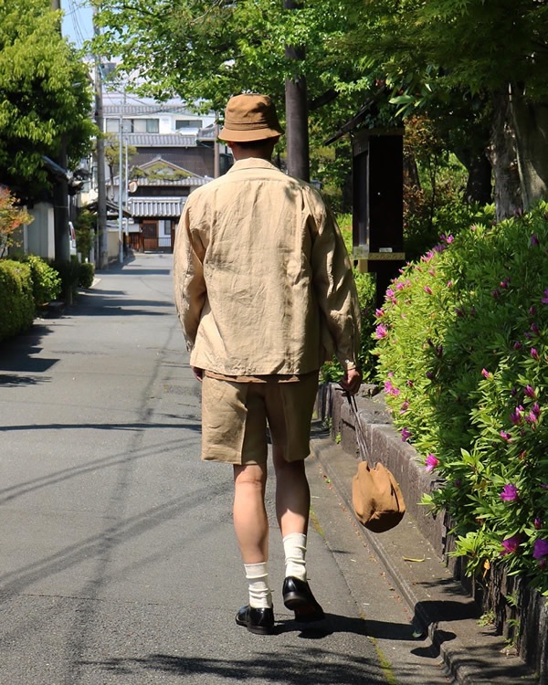 PHIGVEL フィグベル｜LINEN SAFARI SHIRT リネンサファリシャツ【BEIGE】