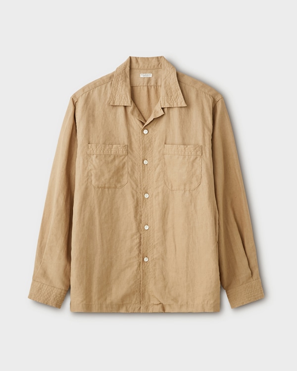 PHIGVEL フィグベル｜LINEN SAFARI SHIRT リネンサファリシャツ【BEIGE】