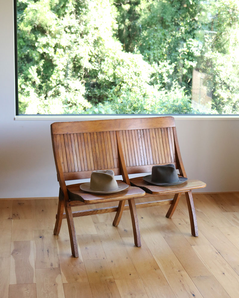 c.1940s Wooden Folding Double Seat｜1940年代頃 木製