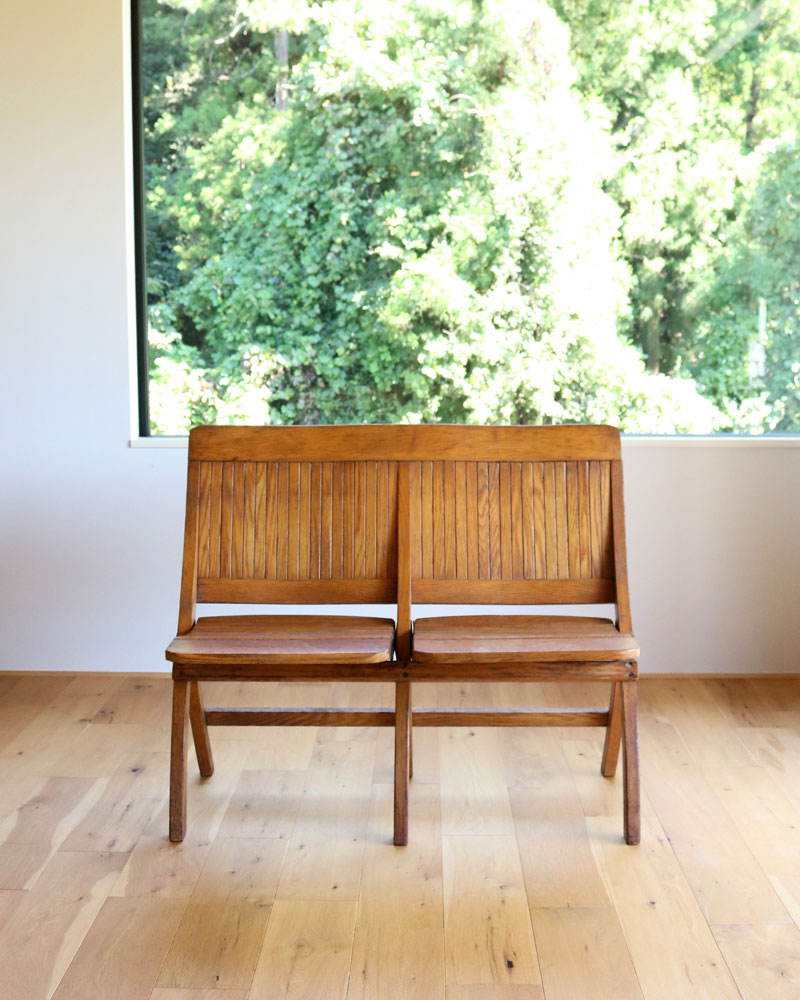 c.1940s Wooden Folding Double Seat｜1940年代頃 木製