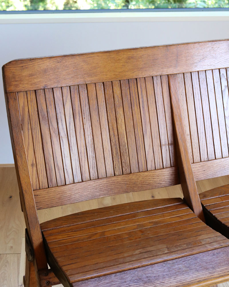 c.1940s Wooden Folding Double Seat｜1940年代頃 木製