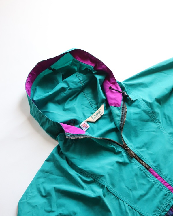 ジャケット・アウター 90s llbean nylon anorak M 90s L.L.Bean Nylon Anorak Parka 赤 M相当 エルエルビーン