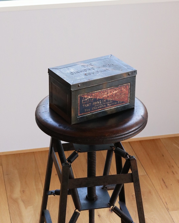"Diamond Match Co." Metal Storage Box��"Diamond Match Co."�᥿�륹�ȥ졼���ܥå���
