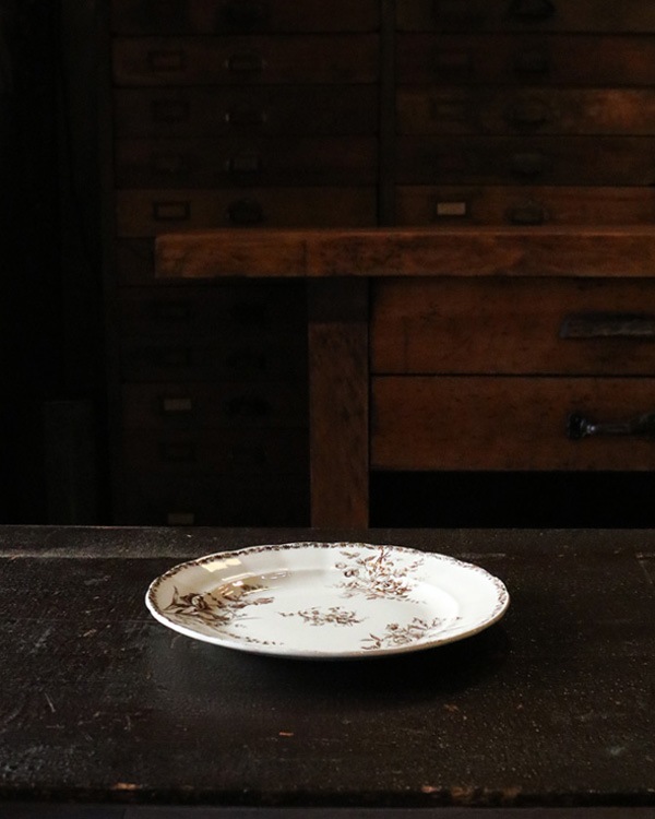 ヴィンテージ木製フラワー型プレート 程度B