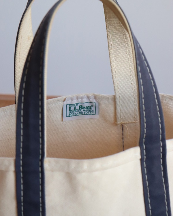 Vintage 90s Navy L.L.BEAN Canvas Tote (S)