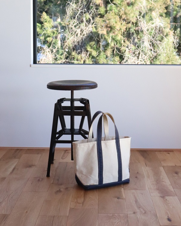 Vintage 90s Navy L.L.BEAN Canvas Tote (S)