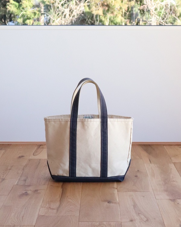 Vintage 90s Navy L.L.BEAN Canvas Tote (S)
