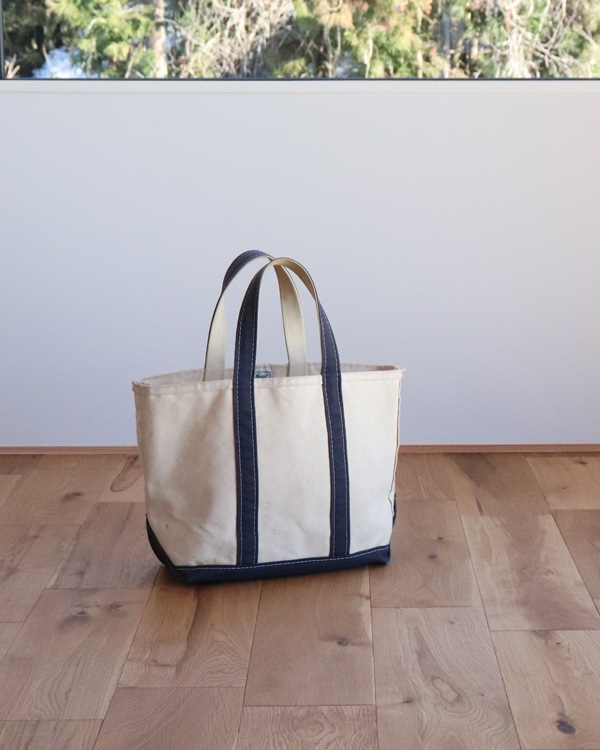 Vintage 90s Navy L.L.BEAN Canvas Tote (S)
