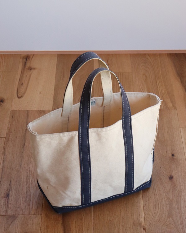 Vintage 90s Navy L.L.BEAN Canvas Tote (S)
