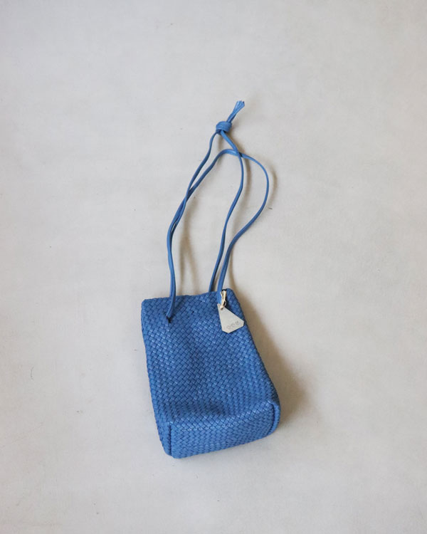 WARANGWAYAN ワランワヤン｜Sac Mesh carre Blue (レザーメッシュ 