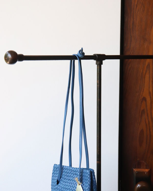 WARANGWAYAN ワランワヤン｜Sac Mesh carre Blue (レザーメッシュ 