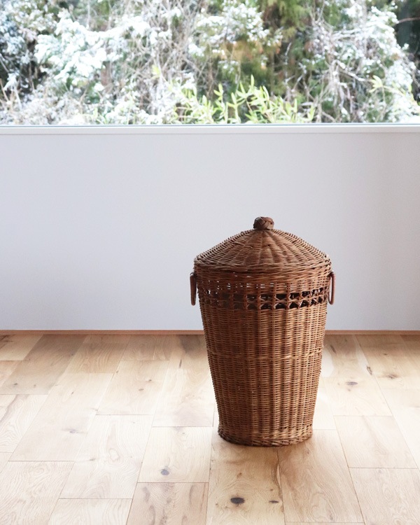 Rattan Round Basket with Lid｜ラタン 蓋付きラウンドバスケット