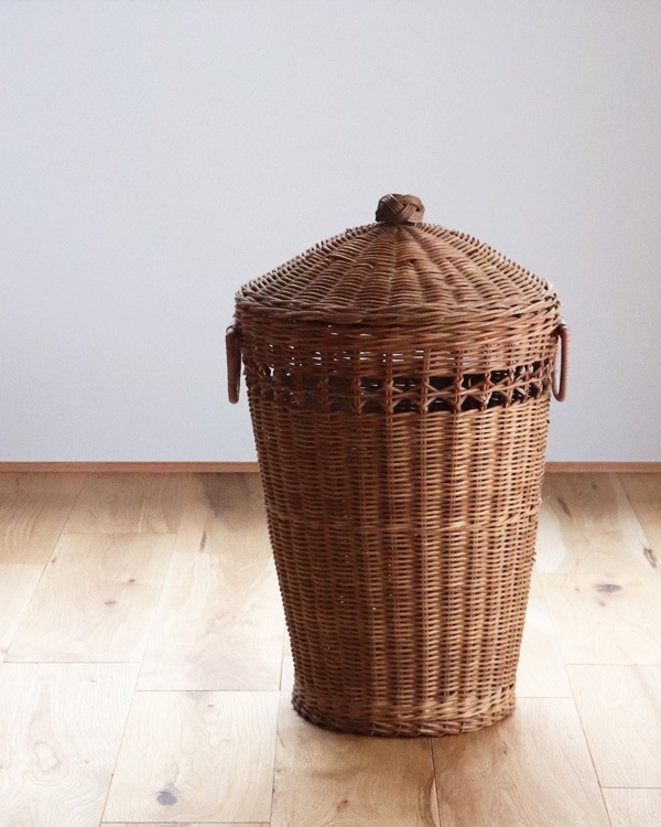 Rattan Round Basket with Lid｜ラタン 蓋付きラウンドバスケット
