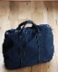Vintage 80s Navy Canvas Zipper Bag