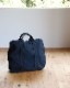 Vintage 80s Navy Canvas Zipper Bag