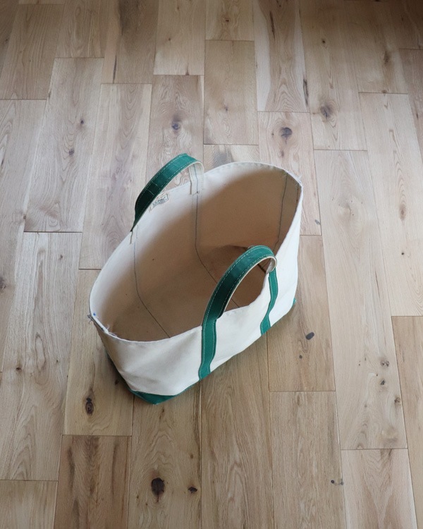 Vintage 80s Green L.L.BEAN Canvas Tote (L)