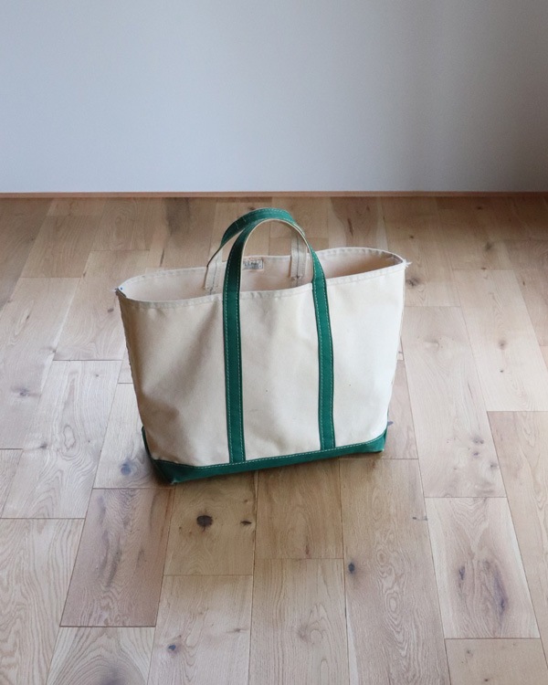 Vintage 80s Green L.L.BEAN Canvas Tote (L)