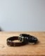 Vintage 90s Black  Leather Braid Belt (S-M)