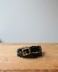 Vintage 90s Black  Leather Braid Belt (S-M)