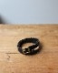 Vintage 90s Black  Leather Braid Belt (S-M)