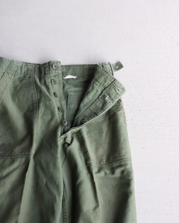 Vintage 60s U.S.ARMY Sateen Trousers OG-107 (W28xL30)