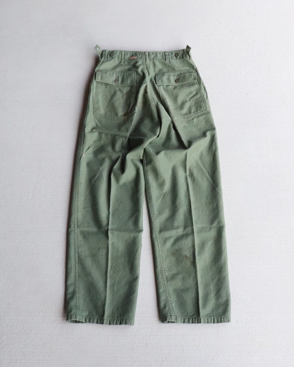 Vintage 60s U.S.ARMY Sateen Trousers OG-107 (W28xL30)