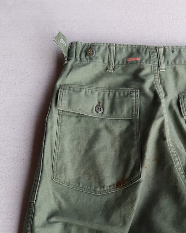 Vintage 60s U.S.ARMY Sateen Trousers OG-107 (W28xL30)