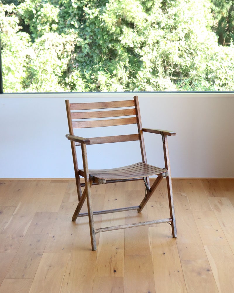 c.1940s Wooden Folding Armchair｜1940年代頃 折りたたみ式木製アーム