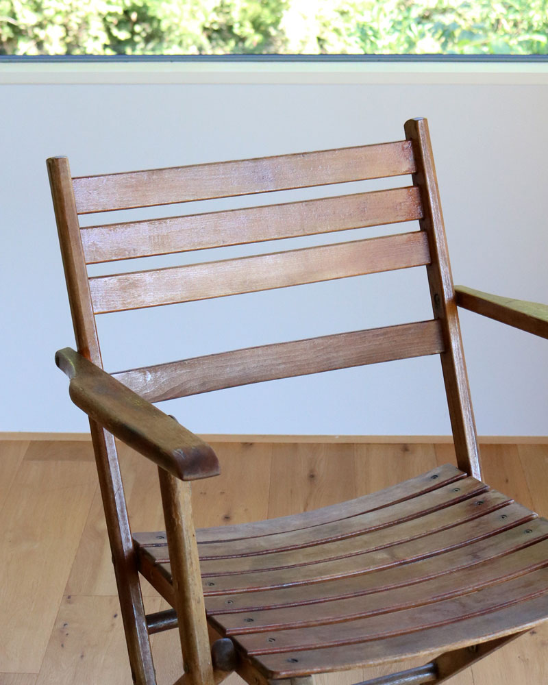 c.1940s Wooden Folding Armchair｜1940年代頃 折りたたみ式木製アーム