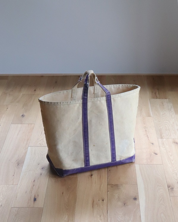 70年代　llビーン トートバッグ　パープル Vintage 70s Purple/Navy L.L.BEAN Canvas Tote (S)