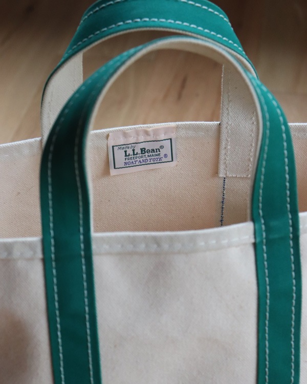 Vintage 80s Green L.L.BEAN Canvas Tote (S)