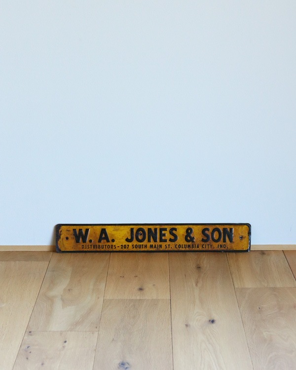 c.1930s "W.A. JONES & SON" Tin Sign��1930ǯ�庢 "W.A. JONES & SON" �֥ꥭ�Ǻ�Υ�����
