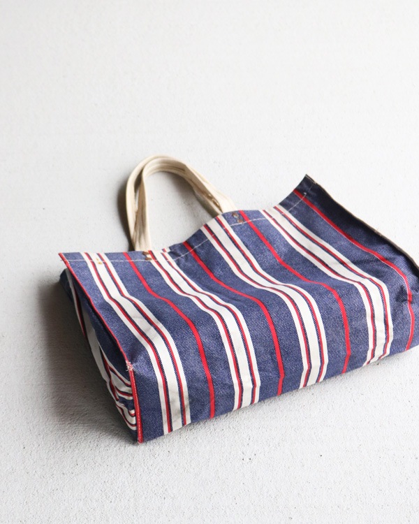 1960s Mid-Century Striped Utility Tote�� 1960ǯ�庢 �ߥåɥ������꡼ ���ȥ饤�� �桼�ƥ���ƥ��ȡ���