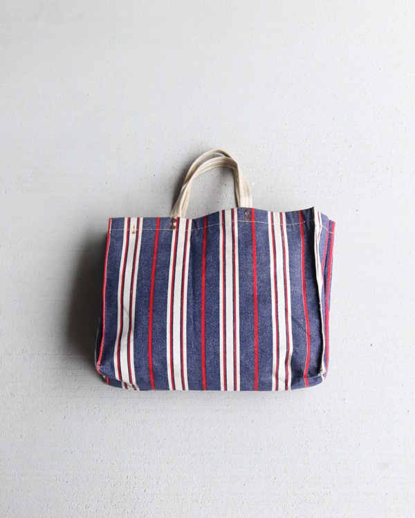 1960s Mid-Century Striped Utility Tote�� 1960ǯ�庢 �ߥåɥ������꡼ ���ȥ饤�� �桼�ƥ���ƥ��ȡ���