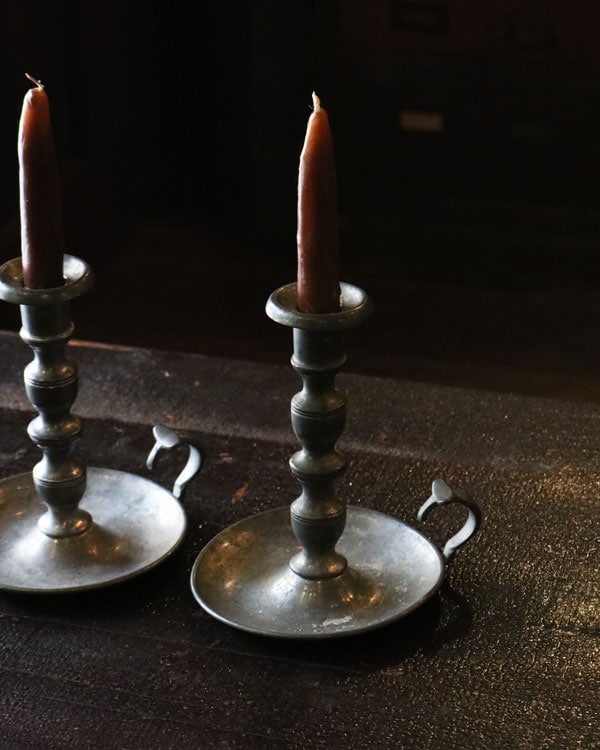 Pewter Pair Candle Holderåԥ塼ɥۥ