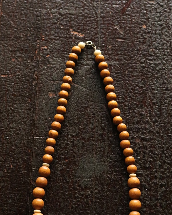 Vintage Wood Beads Necklace B�åӥ�ơ������åɥӡ����ͥå��쥹 B