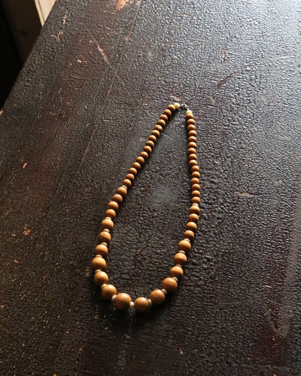 Vintage Wood Beads Necklace B�åӥ�ơ������åɥӡ����ͥå��쥹 B