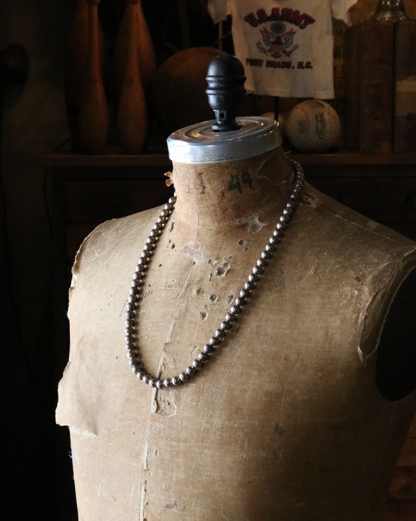 Navajo Silver Beads Necklace｜ナバホシルバービーズネックレス C