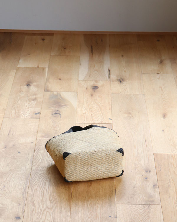 warang wayan ワランワヤン｜FUTO 四角 ラタン革手バスケット