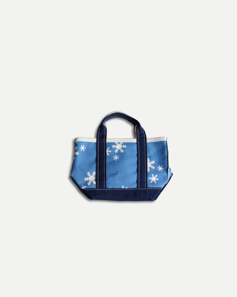 【激レア！】 フランス代表 バッグ 90s 80s ヴィンテージ Vintage 90s Blue L.L.Bean “BOAT AND TOTE” Snowflake Mini