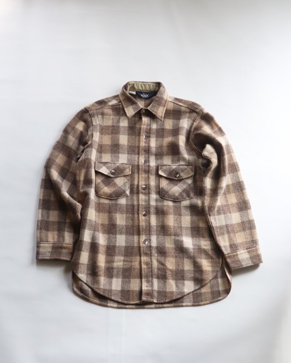 Vintage 80s Brown Plaid WOOLRICH Wool Shirt (M)