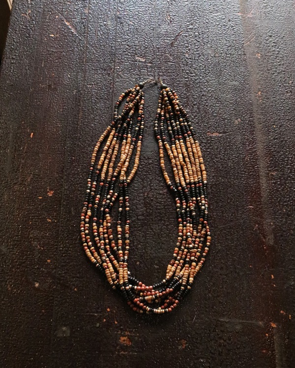 Vintage Wood Beads Necklace C�åӥ�ơ������åɥӡ����ͥå��쥹 C