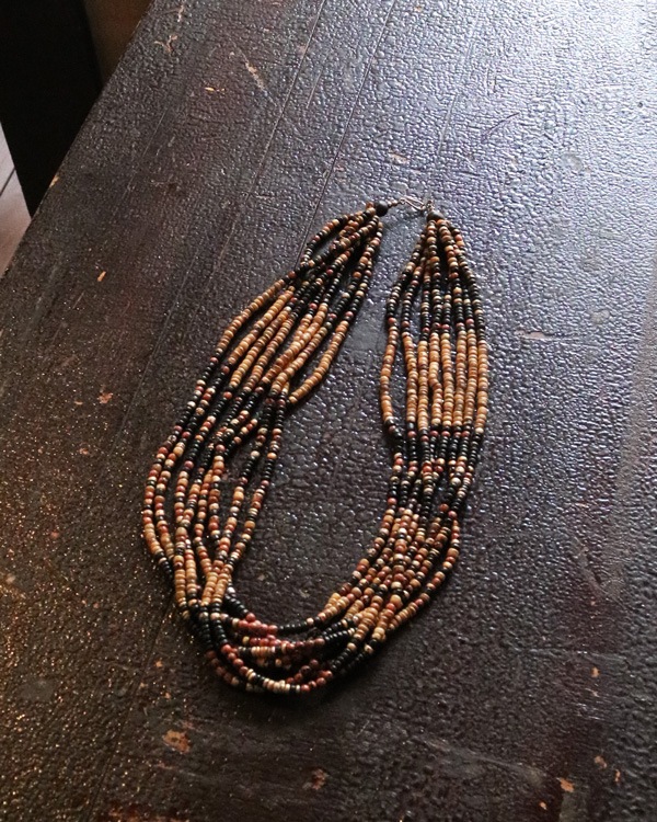Vintage Wood Beads Necklace C�åӥ�ơ������åɥӡ����ͥå��쥹 C