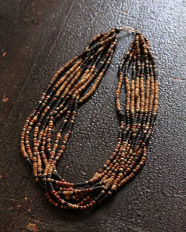 Vintage Wood Beads Necklace C�åӥ�ơ������åɥӡ����ͥå��쥹 C