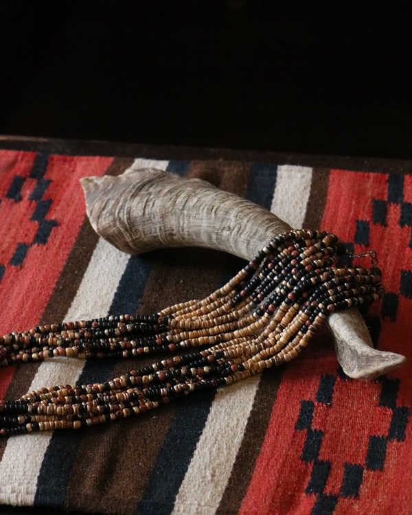 Vintage Wood Beads Necklace C�åӥ�ơ������åɥӡ����ͥå��쥹 C