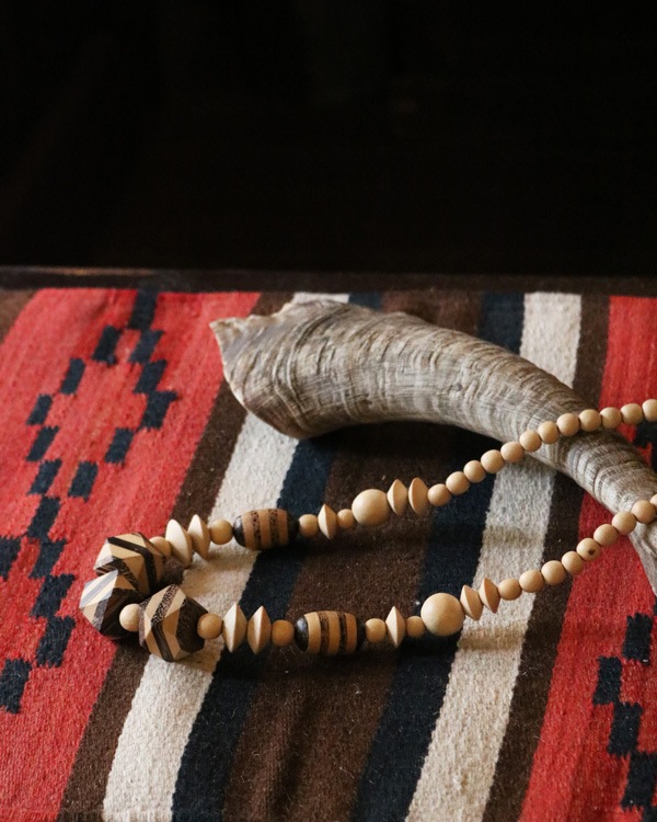 Vintage Wood Beads Necklace D�åӥ�ơ������åɥӡ����ͥå��쥹 D